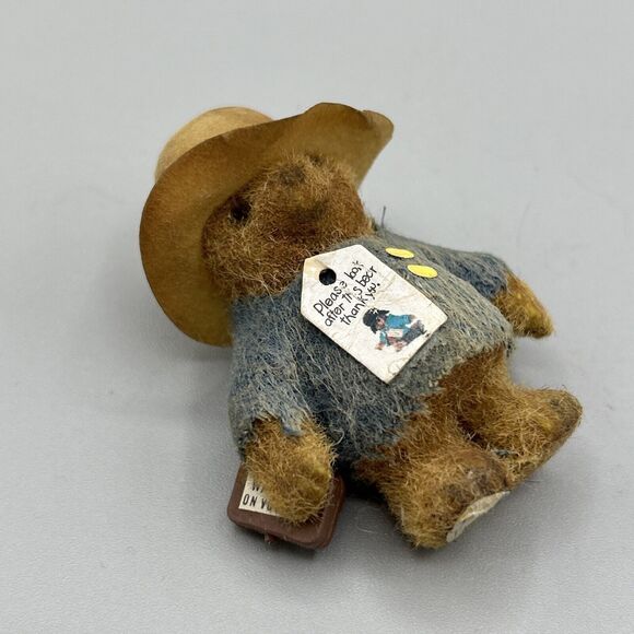 Paddington Bear‎ 2 1/2”Flocked vintage - Picture 4 of 10